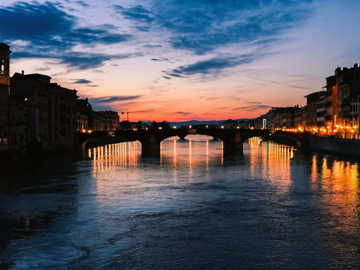 the city has many bridges that are lined up