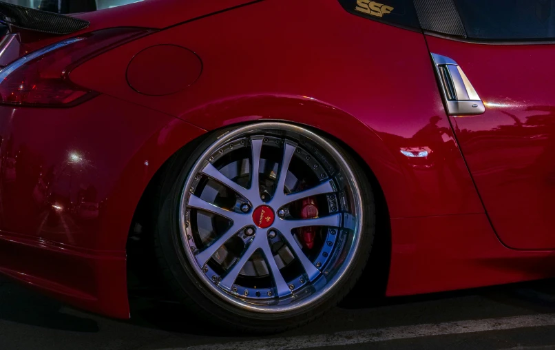 a close up of a car with some very nice tires
