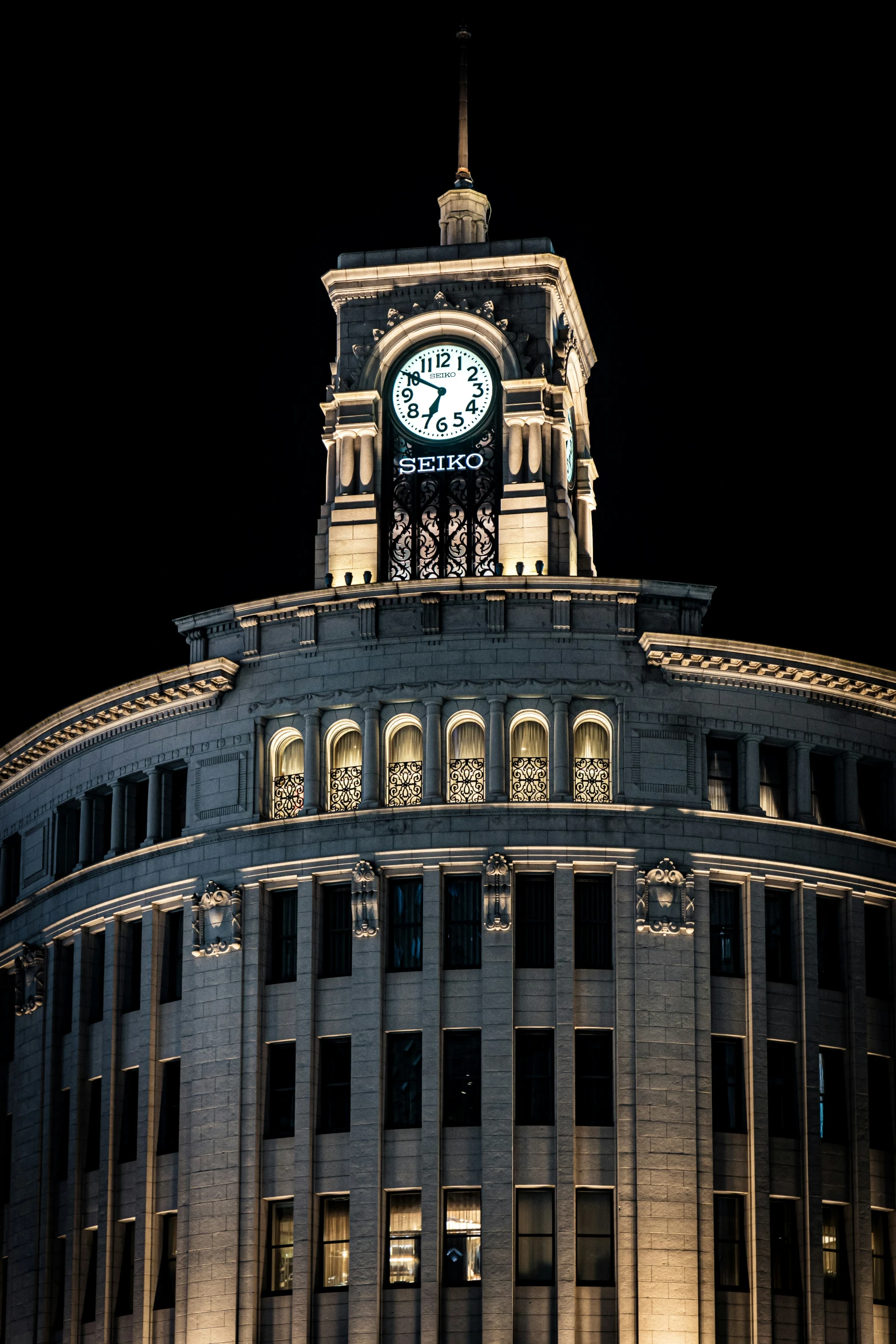 there is a building with a clock on top of it