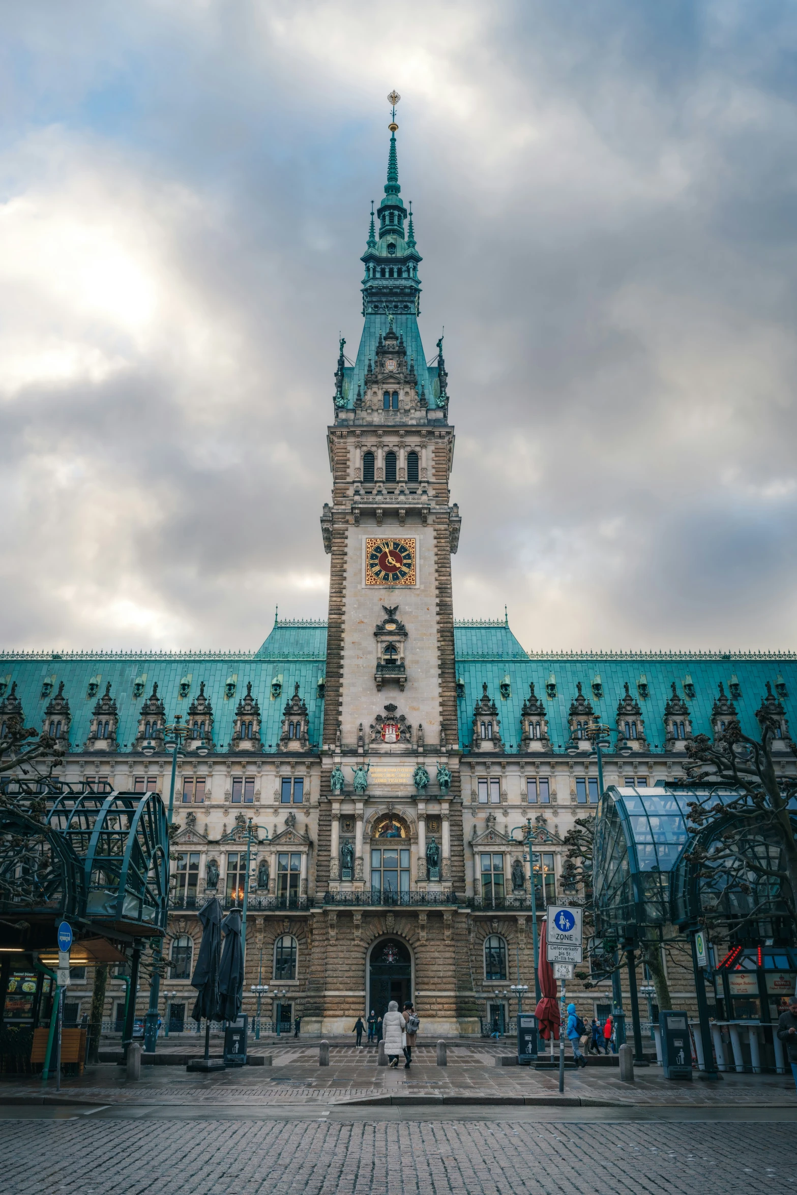 large old looking building with clock at the top