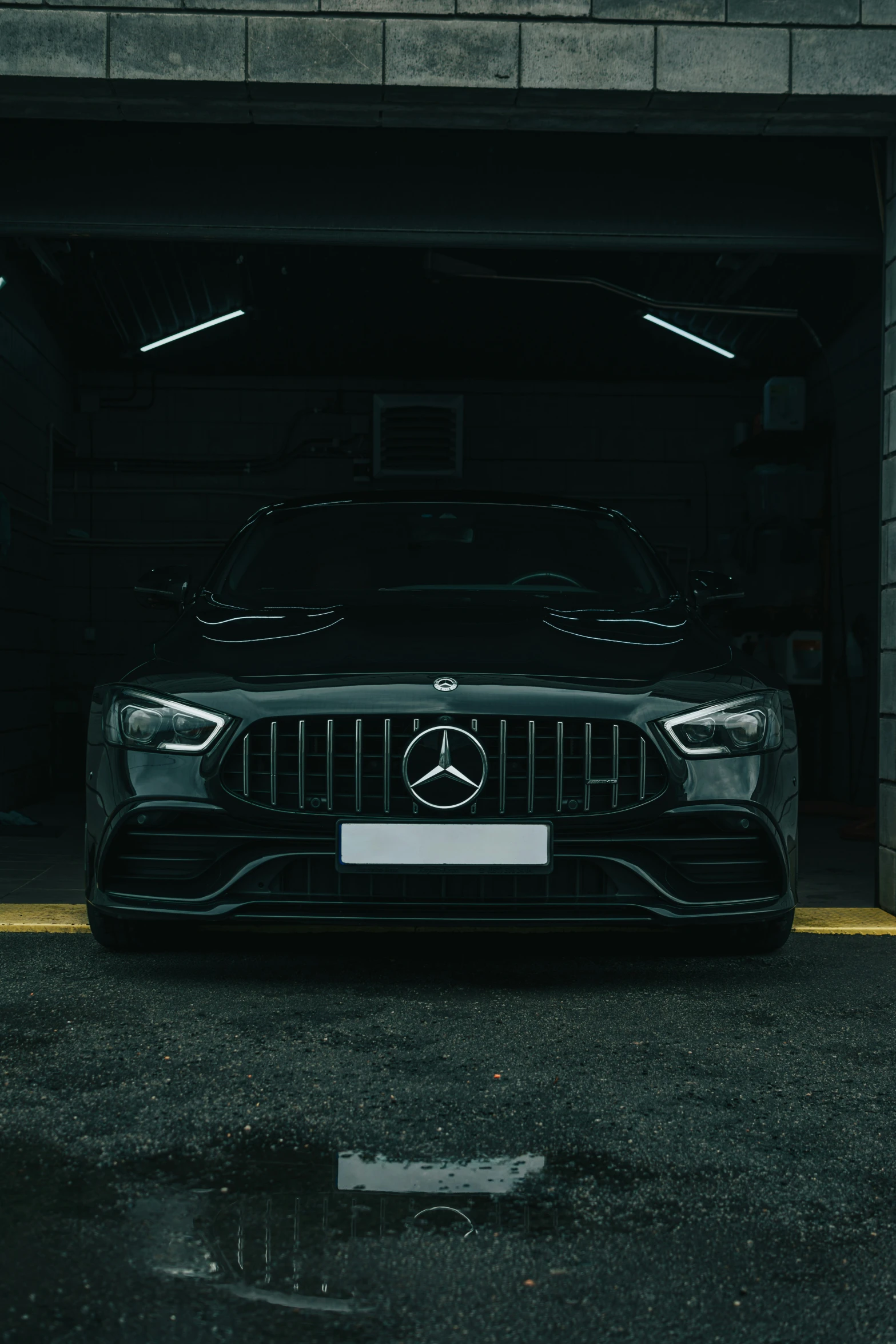 mercedes benz s class coupe parked in a garage