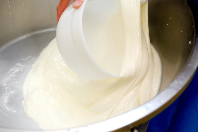 a mixer mixing er into a large bowl