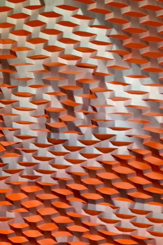the structure made up of various orange squares