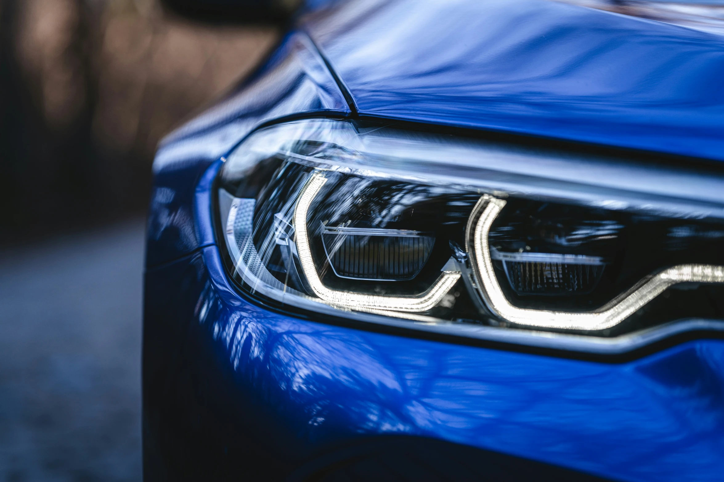 a car's chrome grille is seen here