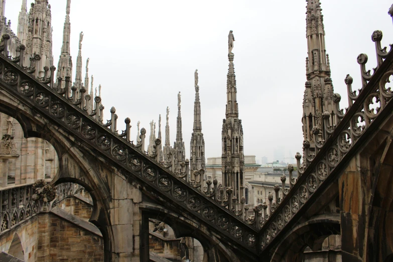 the architecture of the cathedral has intricate metal work