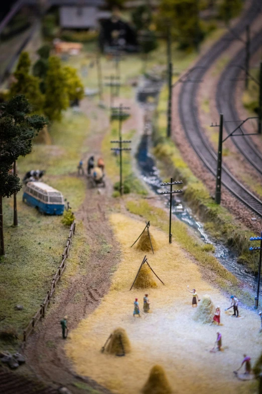 people are gathering around at a train station