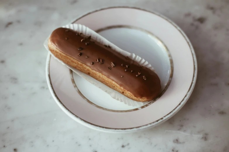 a piece of bread that is on top of a plate