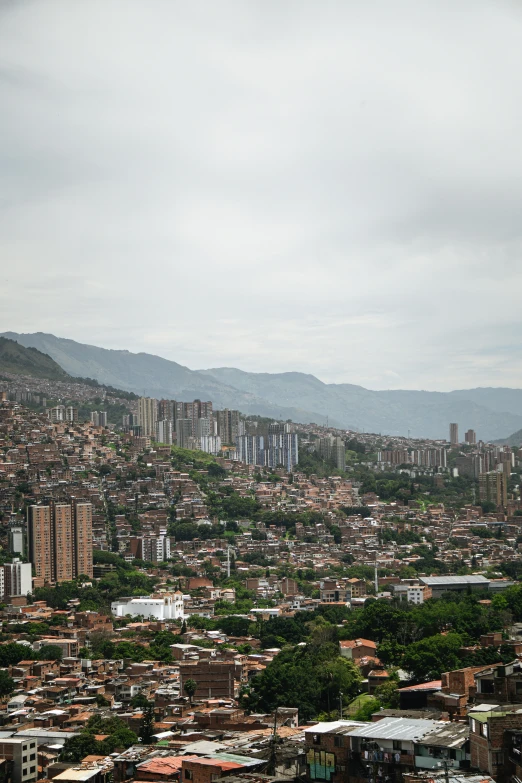 this picture shows the entire city and hills in the distance