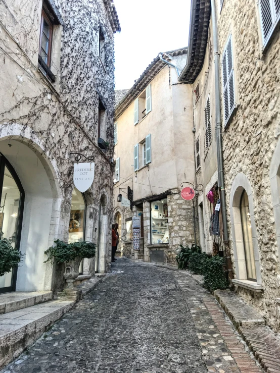 stone buildings in the background with arched windows