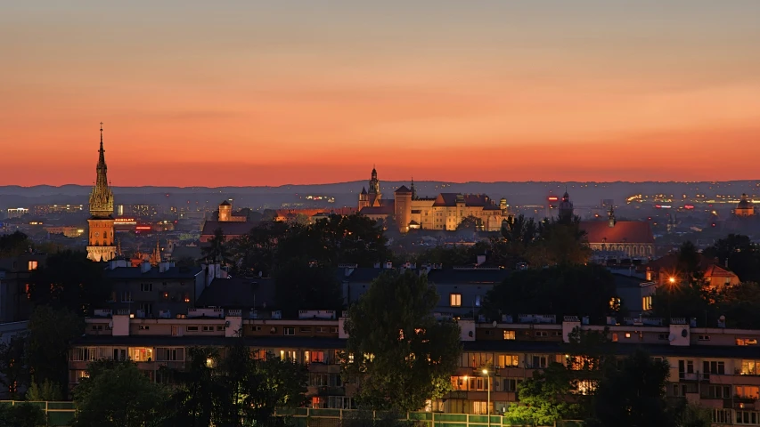 a view of a city from a distance