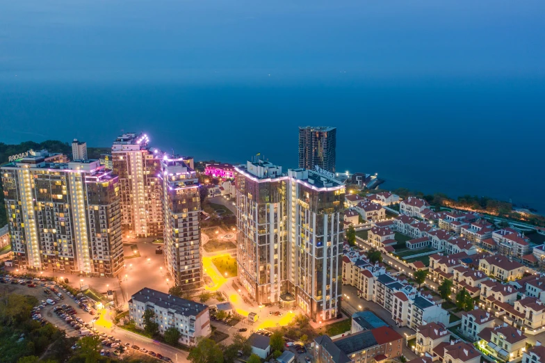 a bird's eye view of a large city