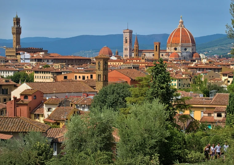 the view of several small towns in italy