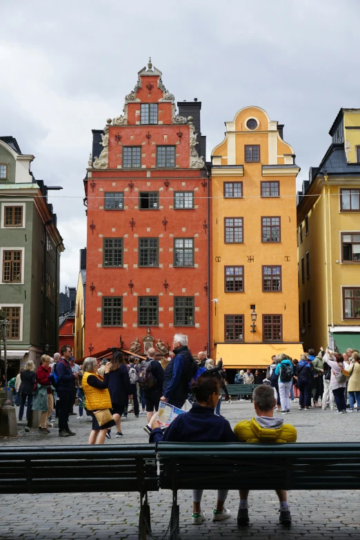 there are many people in the town square