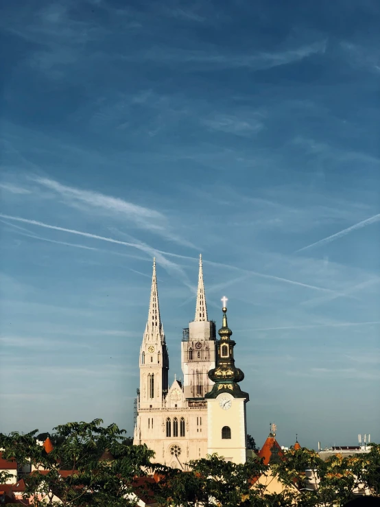 large cathedral type church seen against a blue sky