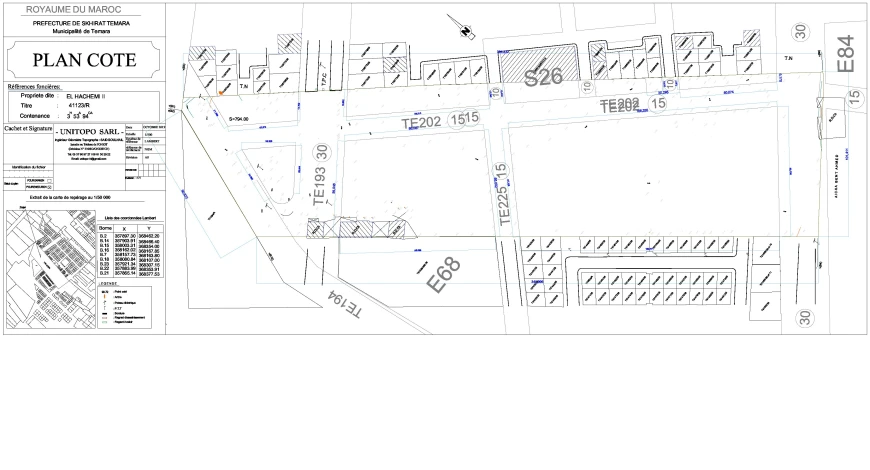 a drawing shows the terrain of an area in which there is a plot that has been made