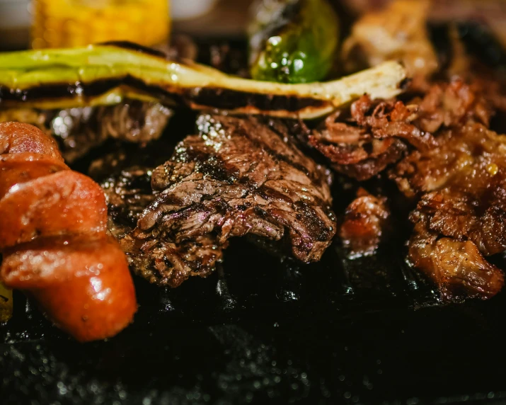 a steak meal is shown on a plate