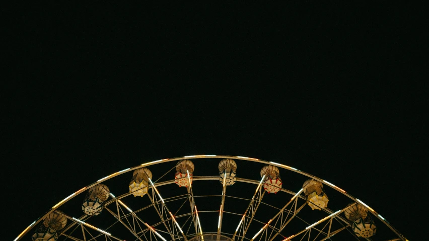 ferris wheel in night lit with black background