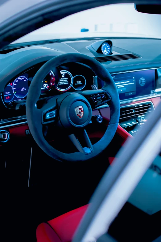 a dashboard and dash board in a new model car