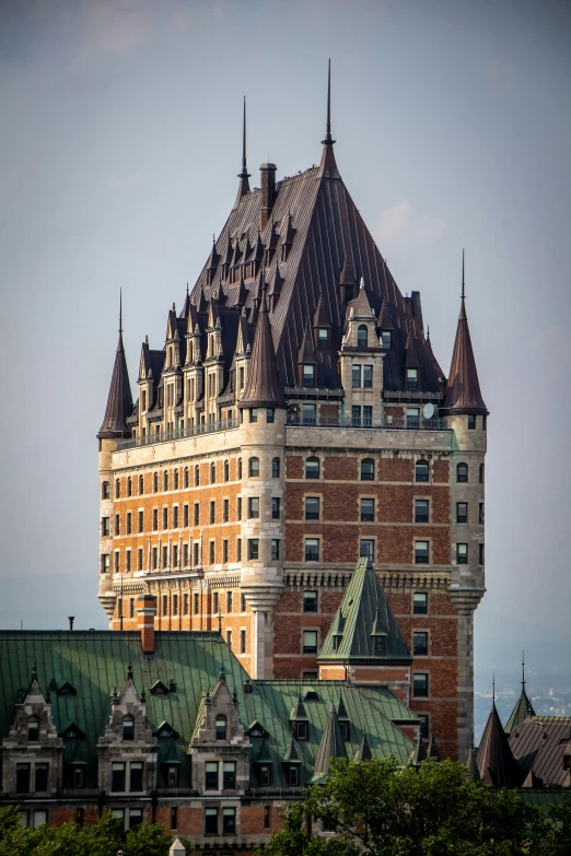 a very tall castle like building with a giant tower