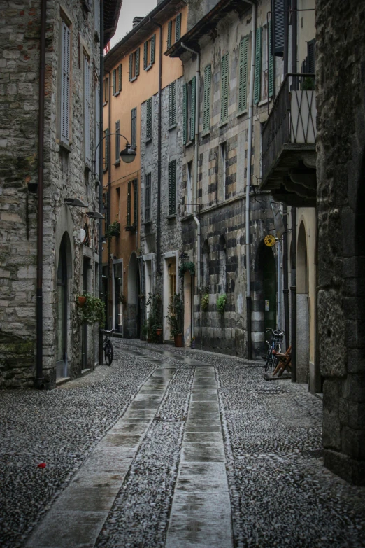 this is an image of a cobblestone street