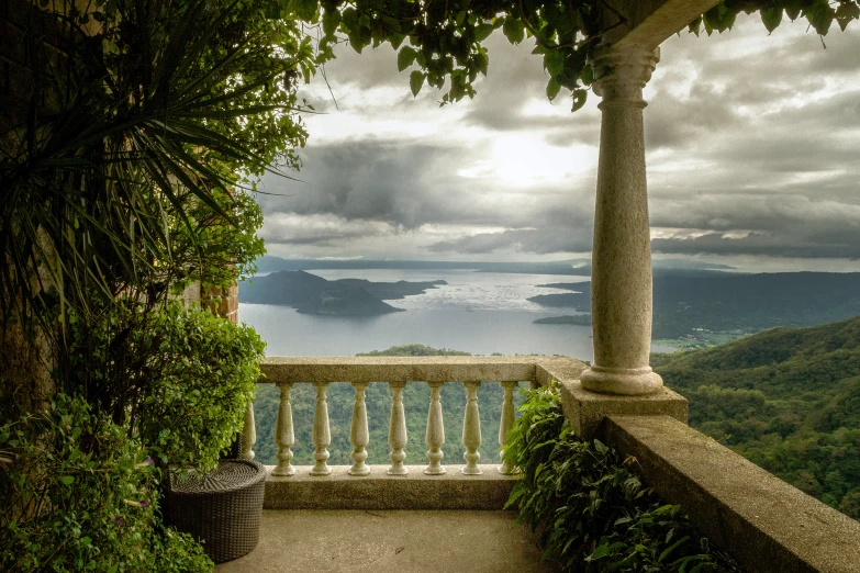 the view of the water from the front porch