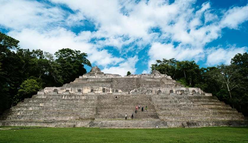 this is an image of ancient structure built in the jungle