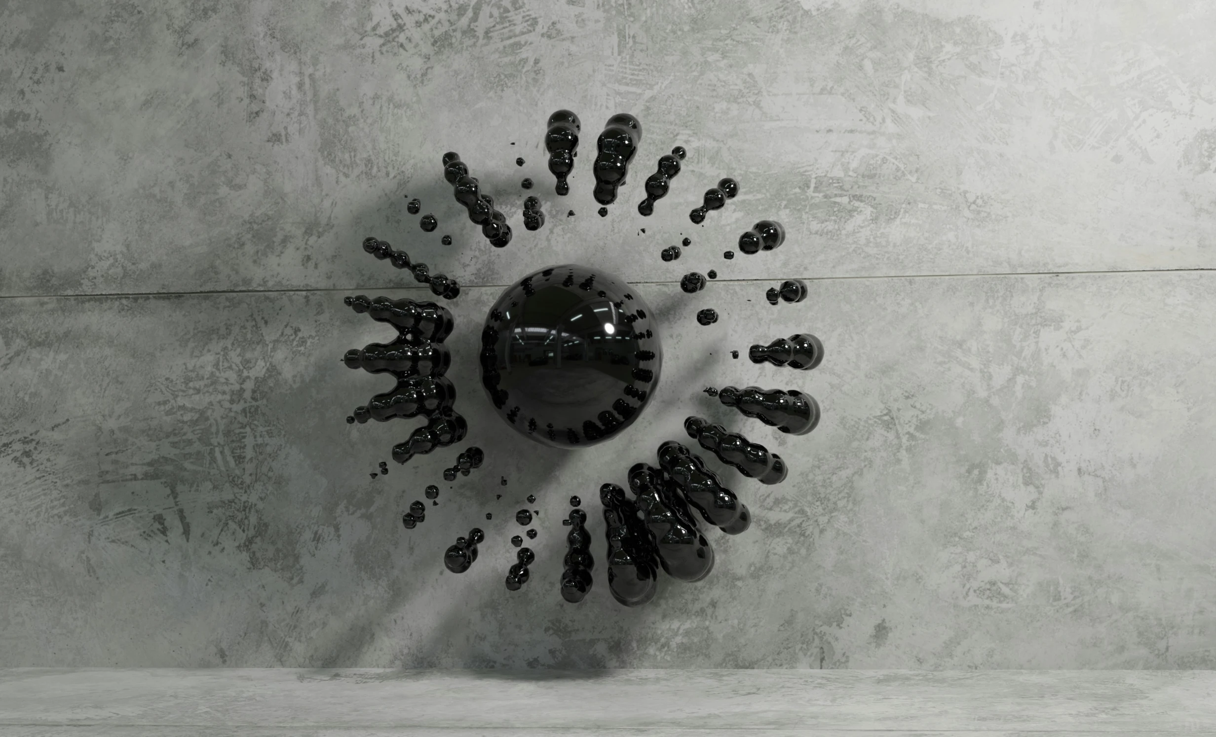 black and white pograph of a clock made from magnets