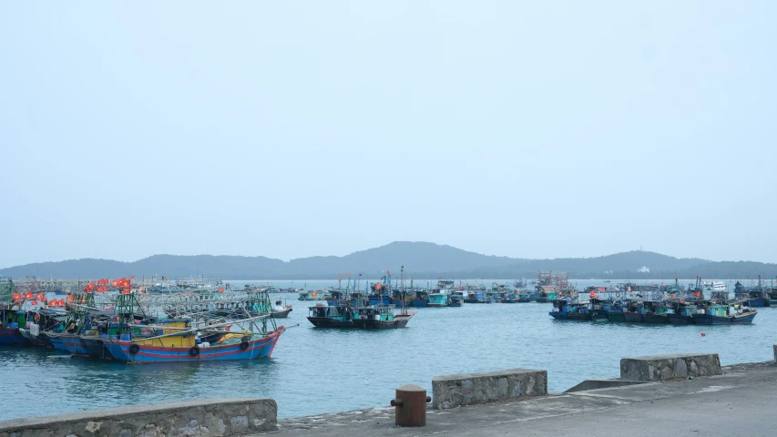 a number of boats in a body of water