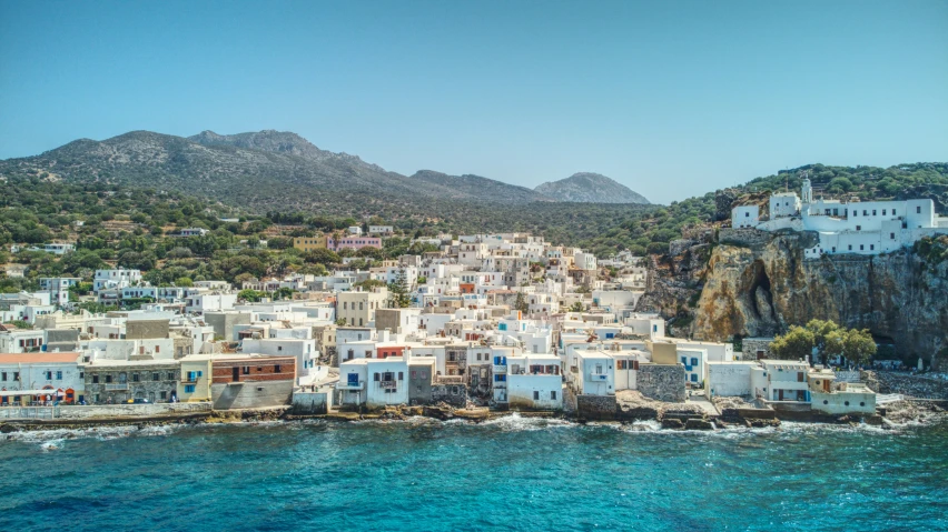 a city along the ocean coast in greece