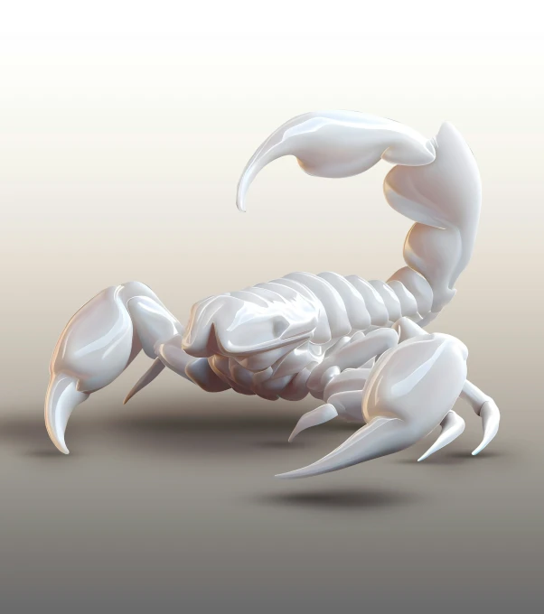 an 3d rendered picture of a scorpion