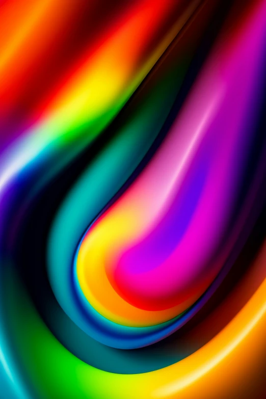 multi - colored fluid flow lines with blur