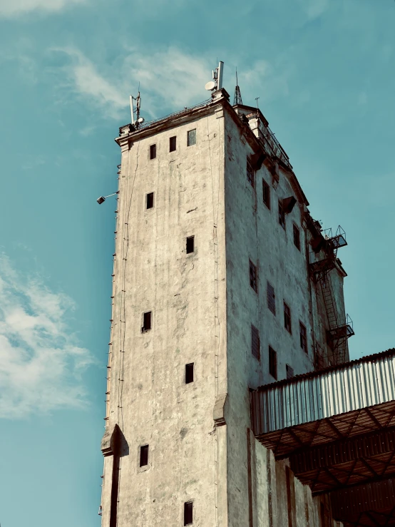 a large tower structure with some very tiny windows