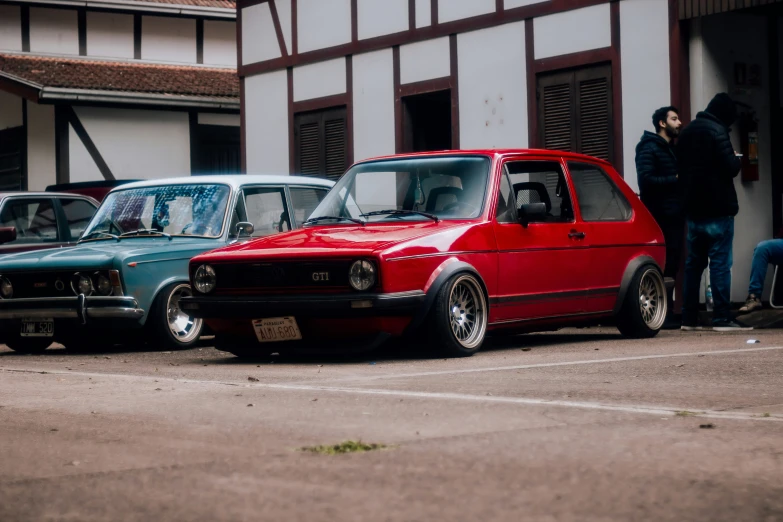 a group of vehicles parked next to each other