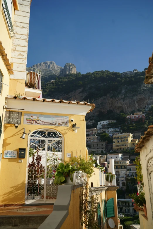 the view of some buildings in the town