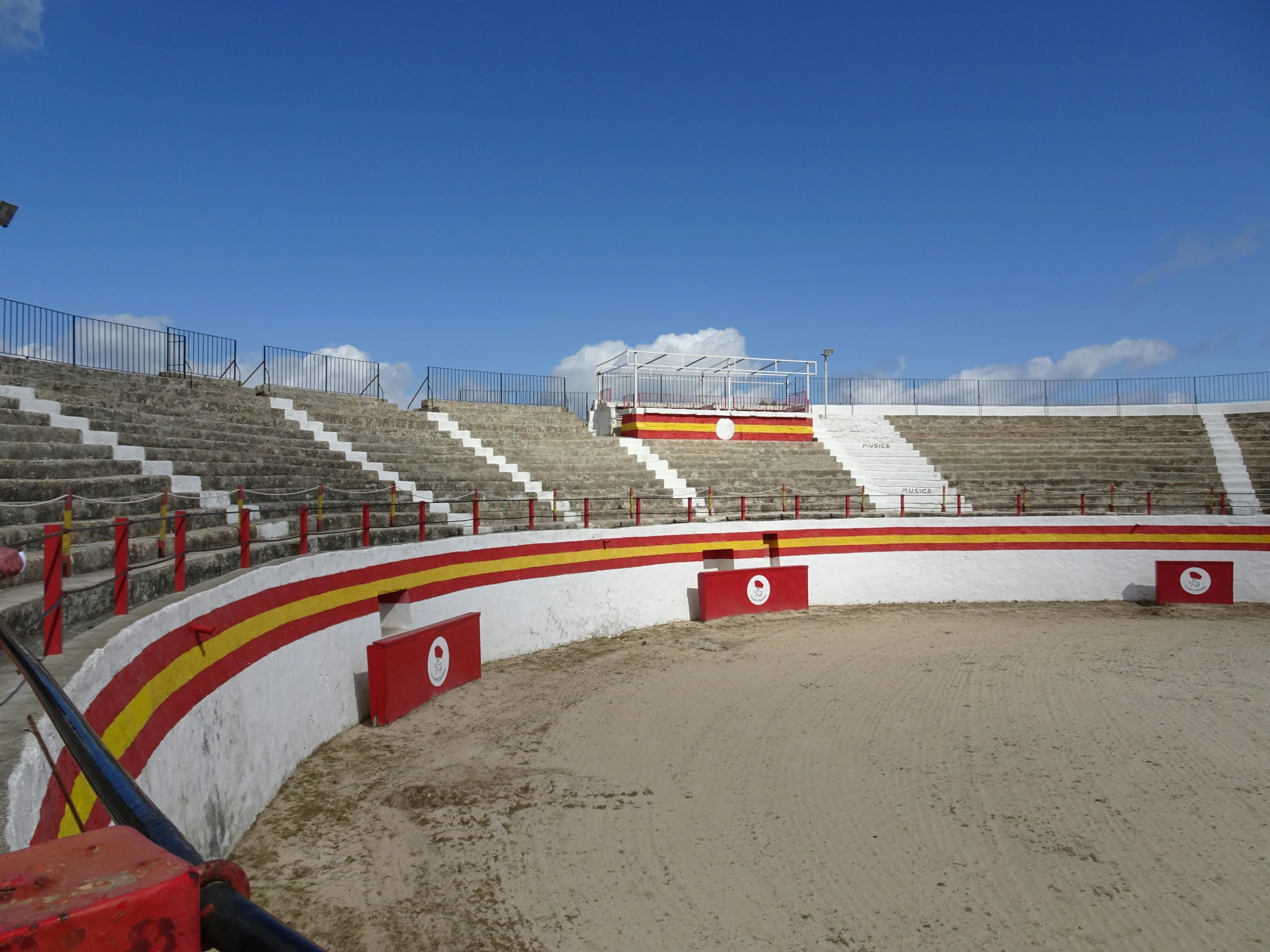 a empty stadium with no people on the stands