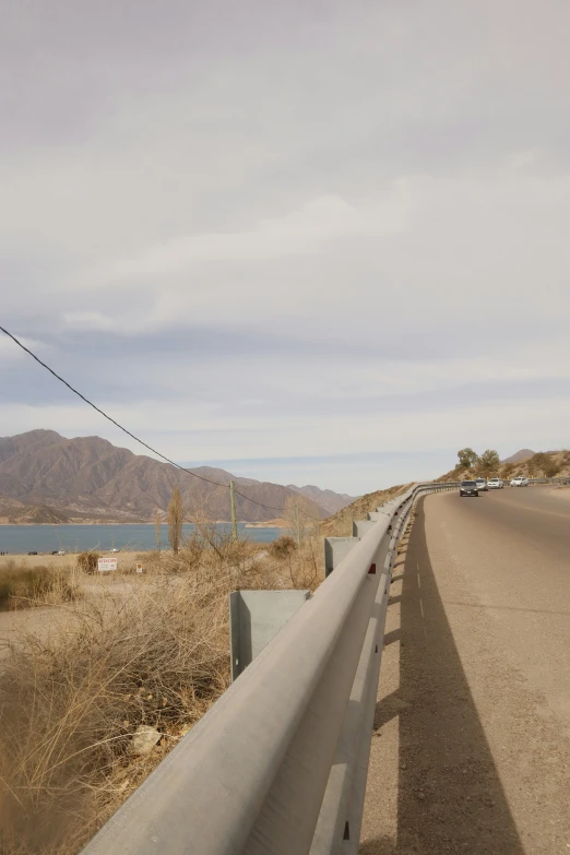 a view of the highway from behind the gate