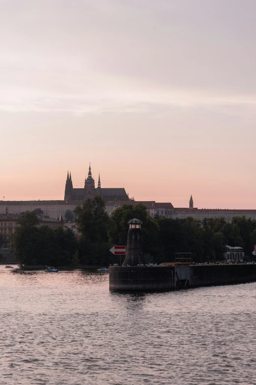 a river and some buildings on it