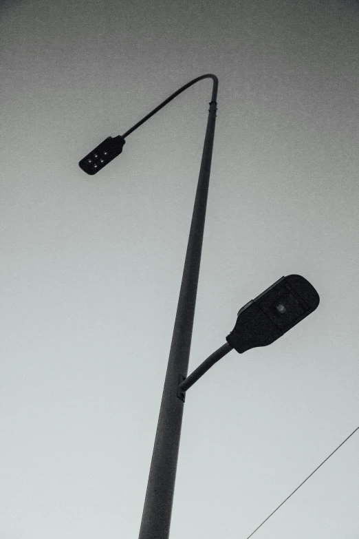 black and white picture of a lamp post