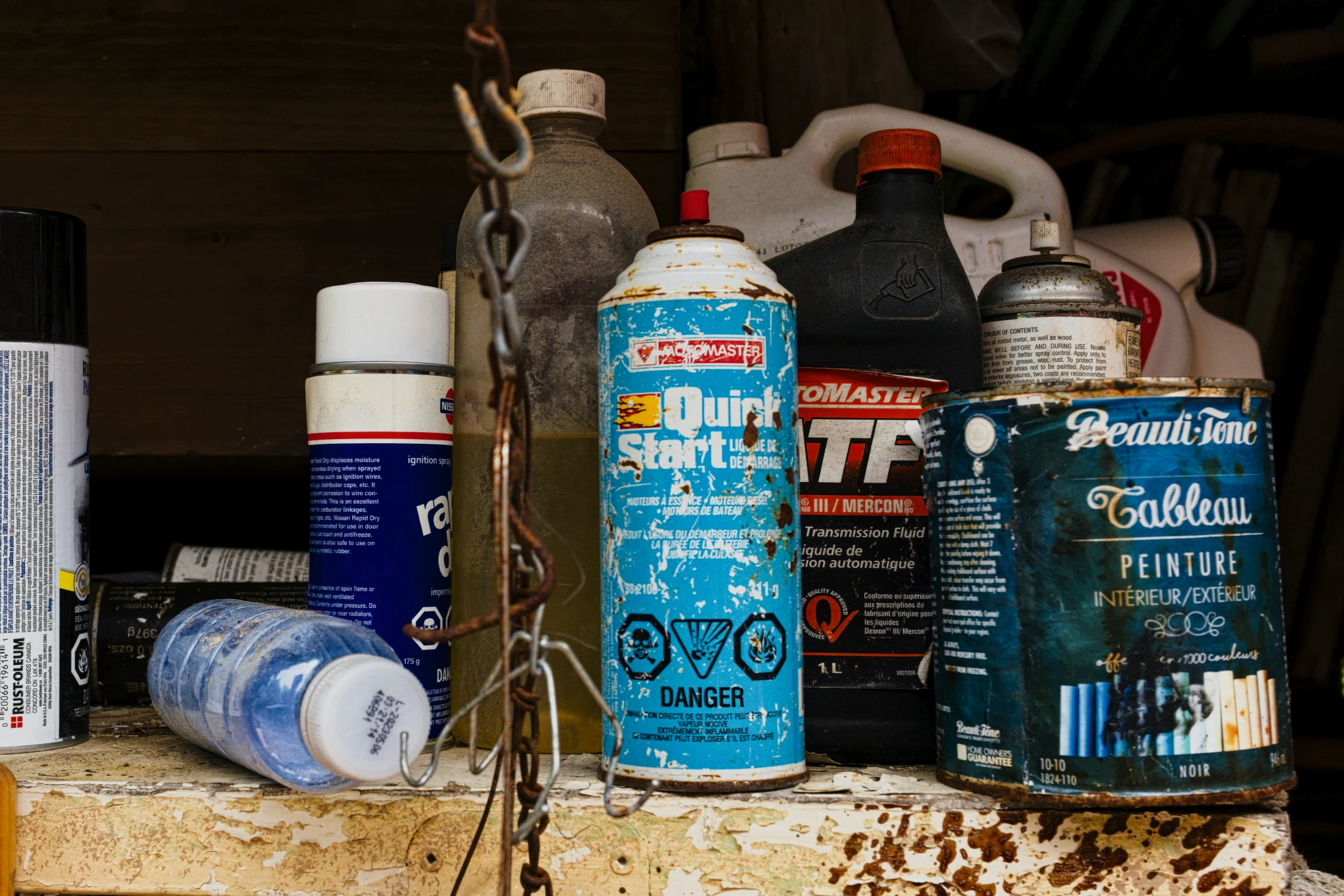 multiple different types of aero paint on a table