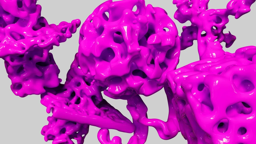 this is a 3d image of purple items