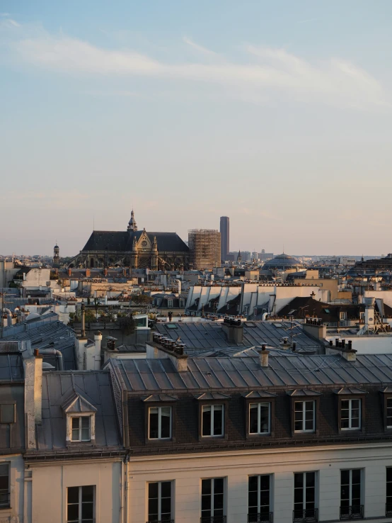 a view from a nearby building of an urban area