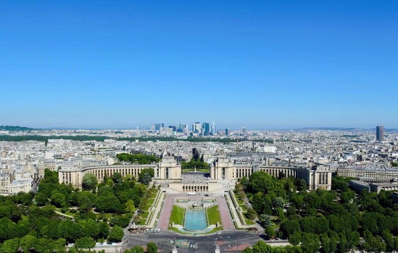 paris from the eiffel tower looking over the city