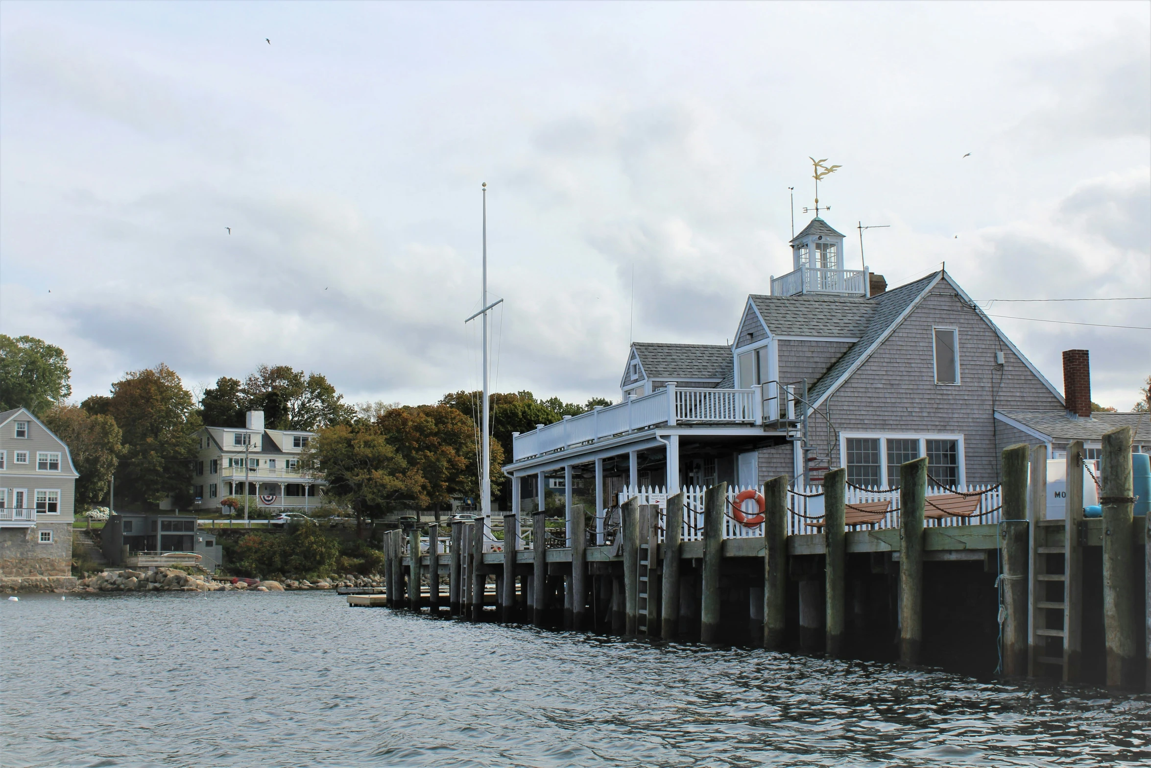 there are some old houses that is on the water