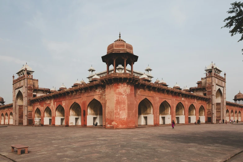 a view of a building with multiple turrets