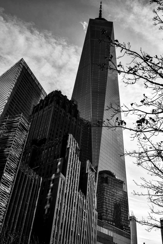 the empire building towering over other tall buildings