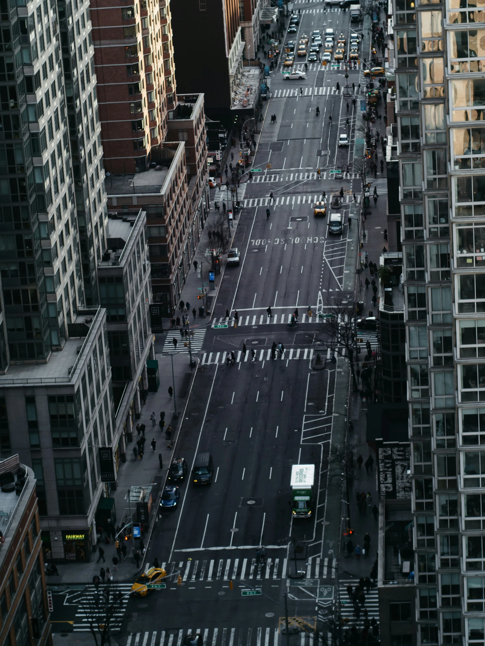 a view from a high rise in a city