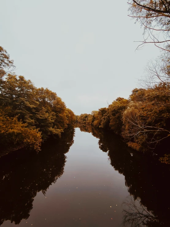 an image of a canal going down the middle of nowhere