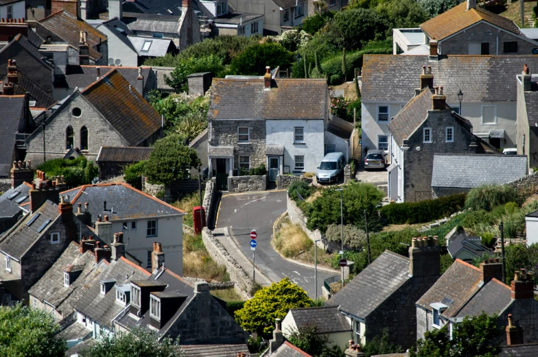 an aerial s of houses in the city