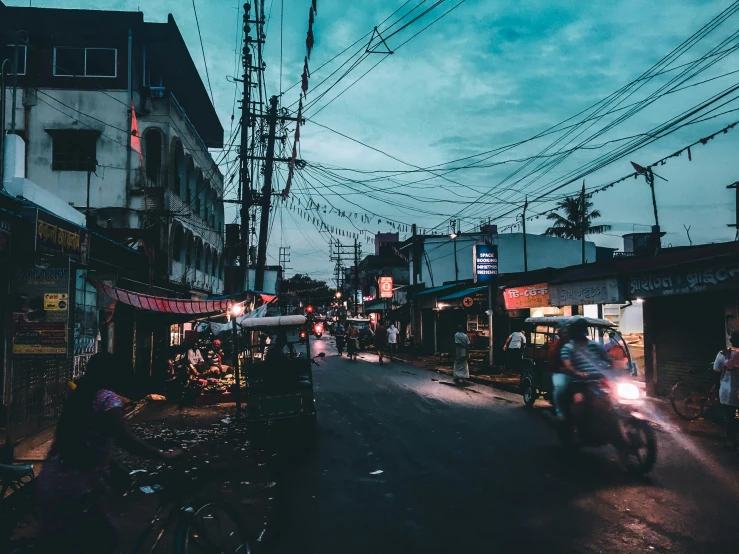 the light is on in this alley way