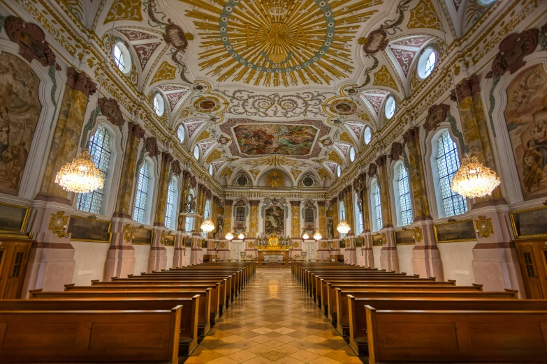 this is an image of the interior of a church